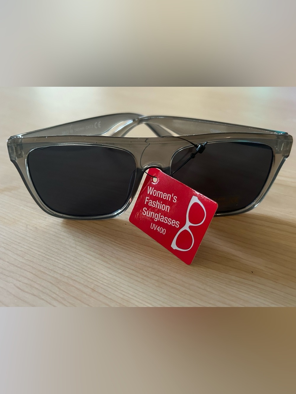 Clear Frame Black Lens Women's Fashion Sunglasses